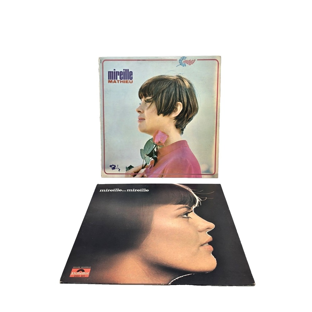 Mireille Mathieu Lot de 2 Vinyles Vedettes Barclay 80007/ Polydor 2424041 VG+